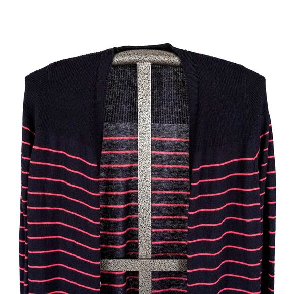 Talbots Cotton Cashmere Blend Blue Striped Cardigan Women's SMALL Casual Classic - Picture 3 of 7